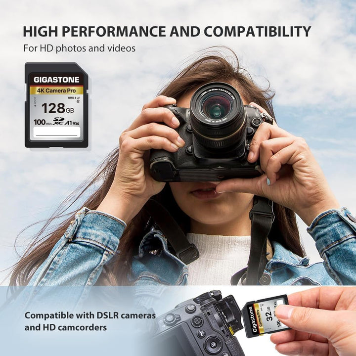 【Recuperación de Datos de 5 Años】Tarjeta SD GIGASTONE de 128GB con...
