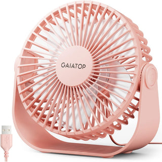 Gaiatop Ventilador de escritorio USB, flujo de aire fuerte de 3 vel...