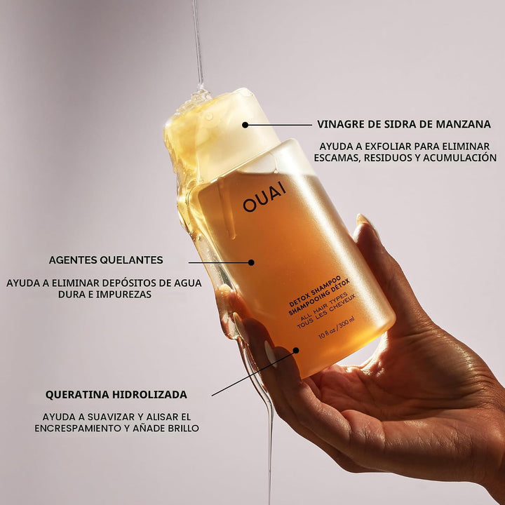 OUAI Champú Detox - Champú aclarante para eliminar acumulación, suc...