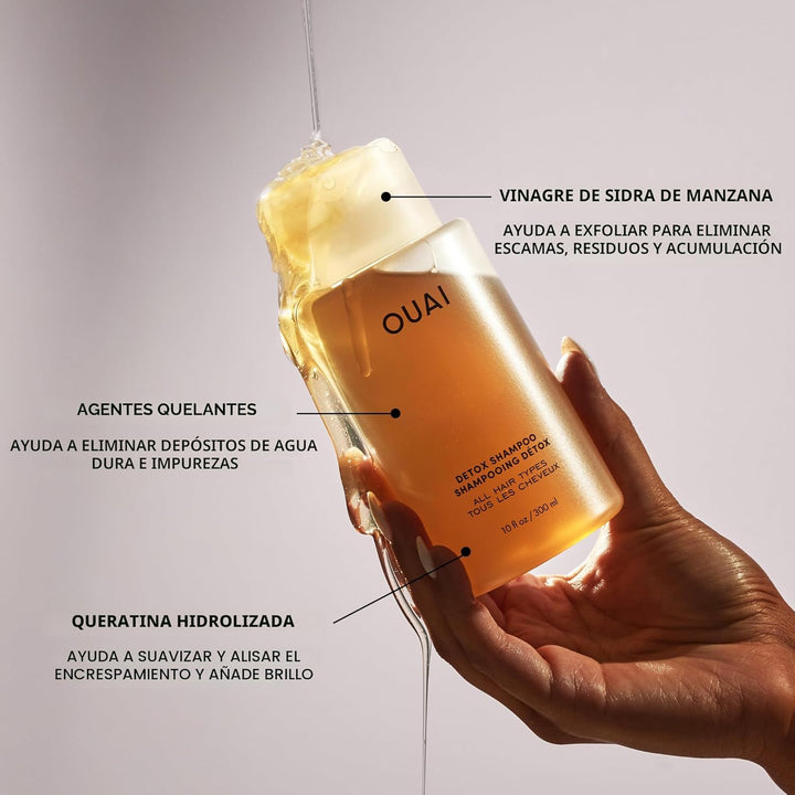 OUAI Champú Detox - Champú aclarante para eliminar acumulación, suc...
