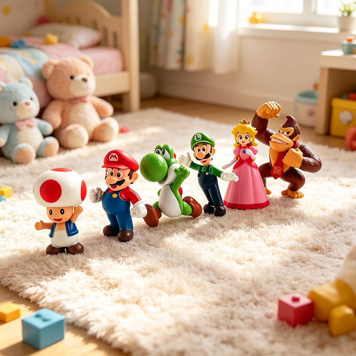 Mario Figuras de acción de PVC para coleccionistas, colección de decoración de fiestas, paquete de regalo (Ma 1)