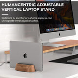 HumanCentric Soporte vertical para laptop en madera de nogal negro,...