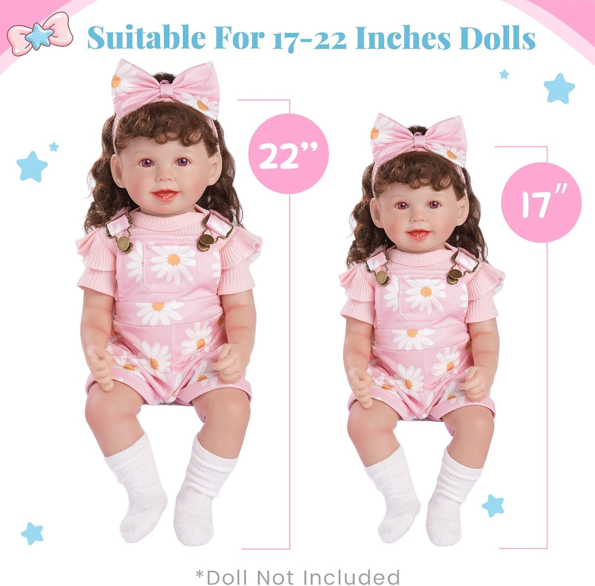 BABESIDE 4 piezas de ropa de muñeca Reborn para muñecas