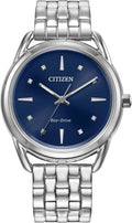 Citizen Reloj clásico Eco-Drive para mujer, acero inoxidable