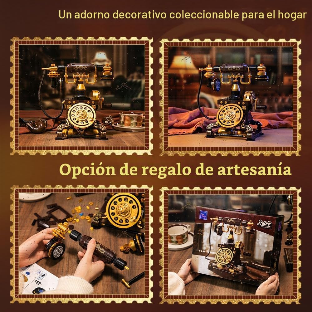 PANTASY Juego de construcción de teléfono retro para adultos