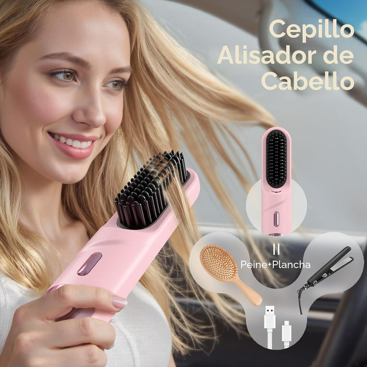 Go Brush Pro 2026 - Cepillo alisador de cabello 300 millones de ion...