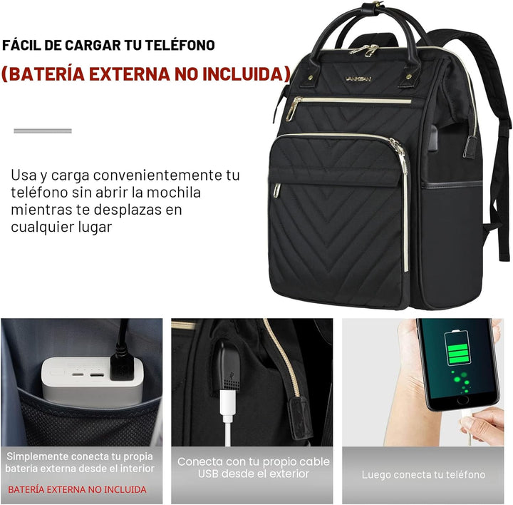 VANKEAN Mochila para laptop de 17 pulgadas para mujeres y hombres,...