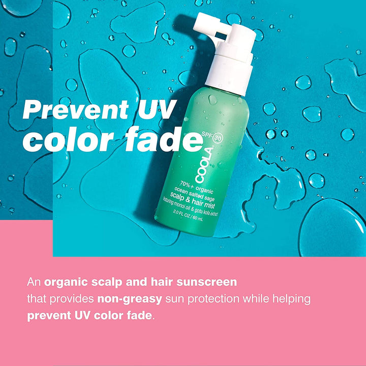 COOLA Organic Scalp Spray &amp; Hair Sunscreen Mist with SPF 30, De...