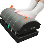 Lámpara Snailax Reposapiés Bajo el Escritorio para el Trabajo, Reposapiés Calefactado Bajo el Escritorio con Altura Ajustable de Doble Capa, Calentador de Pies con Masaje de Vibración, Reposapiés Ergonómico