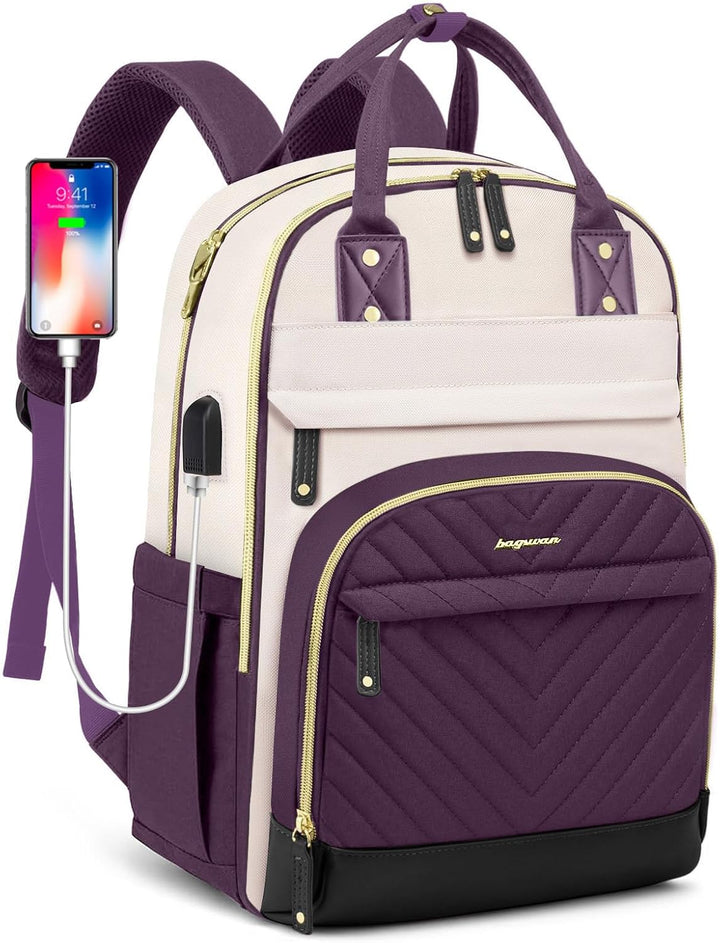 bagswan Mochila para laptop para mujer, 62-púrpura oscuro, 15,6 pul...
