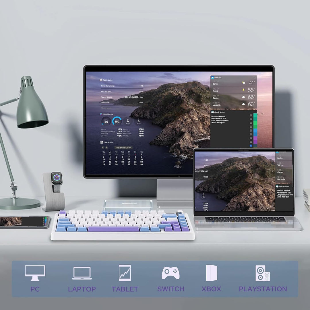 EPOMAKER X Aula F75 MAX - Teclado mecánico inalámbrico con pantalla...