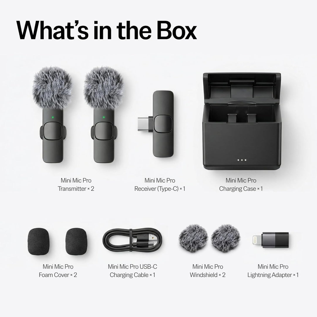 Mini Mic Pro (Último modelo: micrófono inalámbrico para iPhone, iPa...
