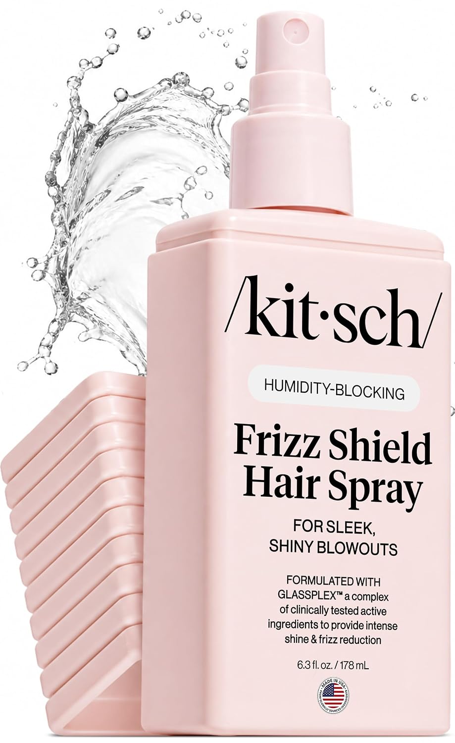 Kitsch Frizz Shield - Spray para el cabello con control de encrespa...