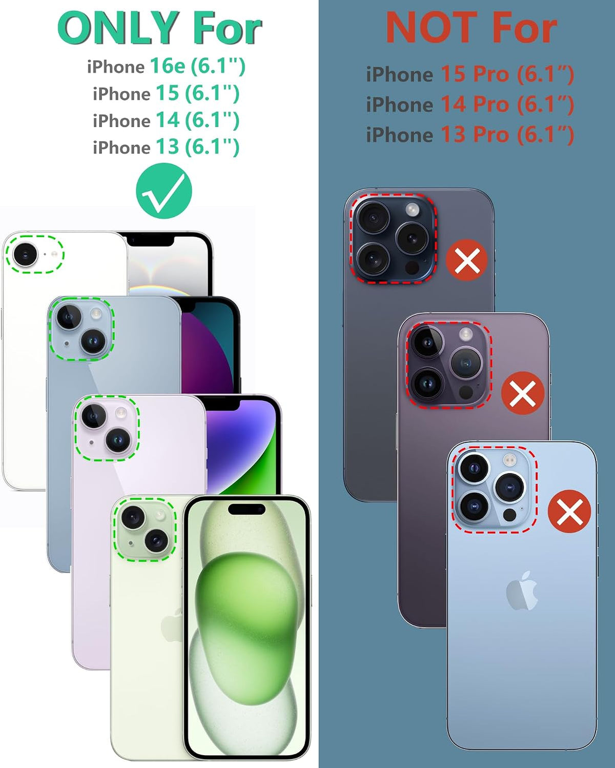 FNTCASE Funda para iPhone 15 con clip para cinturón y protector de pantalla