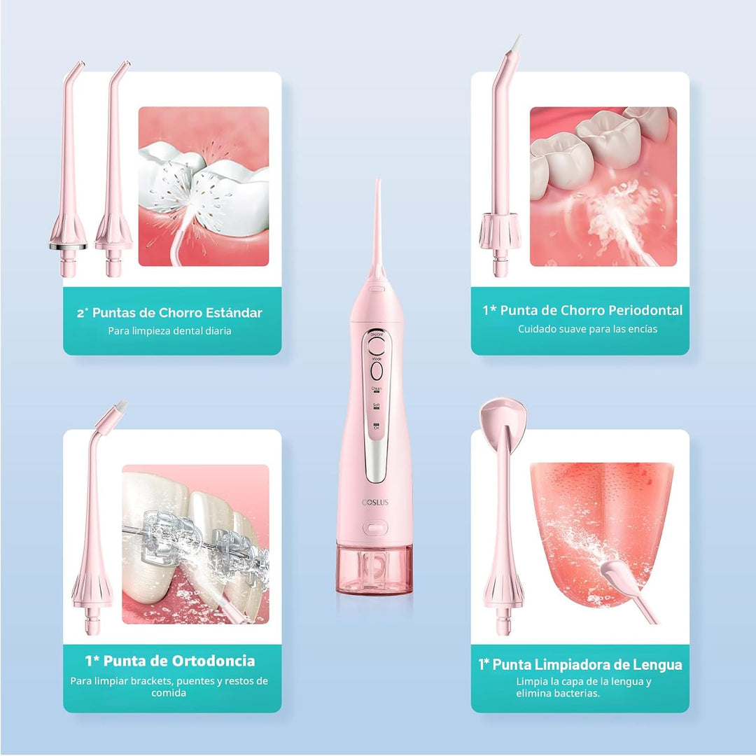 COSLUS Hilo Dental de Agua para Dientes: Irrigador Oral Portátil In...