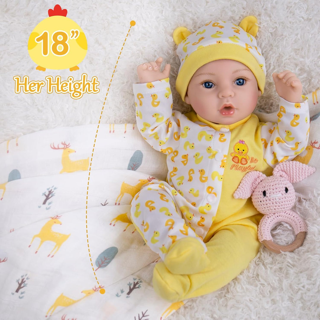 Aori Muñecas bebés Reborn realistas - Muñeca recién nacida de niña...