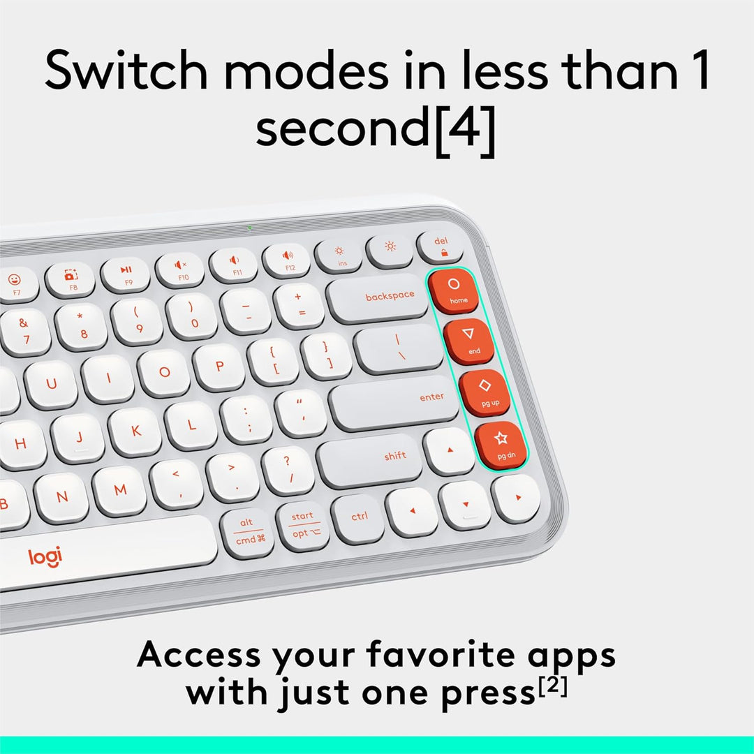 Teclado Bluetooth inalámbrico Logitech POP ICON Keys, escritura cóm...