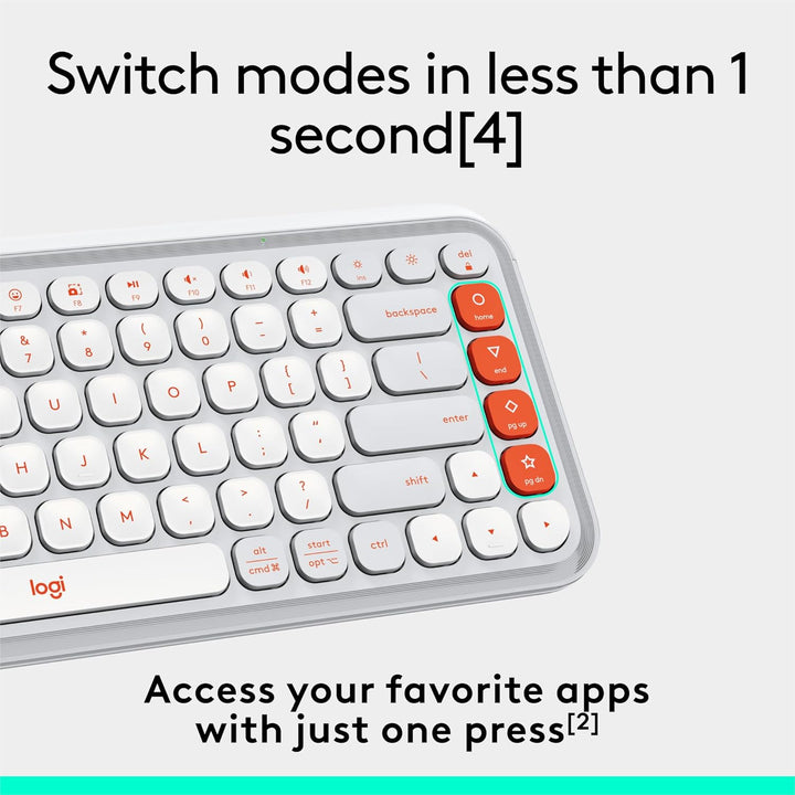 Teclado Bluetooth inalámbrico Logitech POP ICON Keys, escritura cóm...