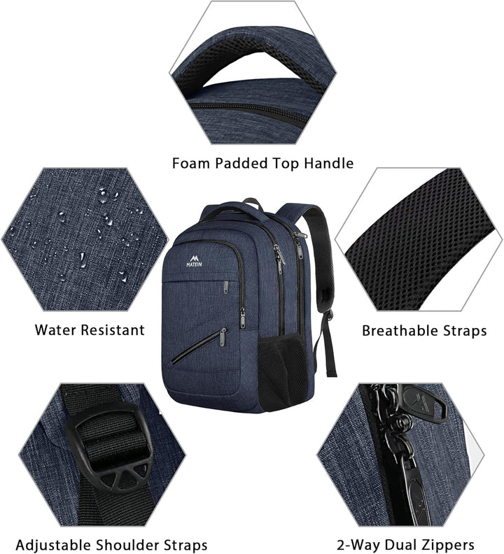 MATEIN Mochila extra grande para laptop para hombres, mochila de vi...