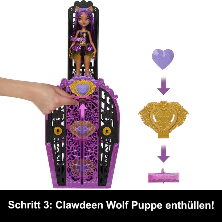 Monster High Skulltimate Secrets Clawdeen Wolf Muñeca con Guardarro...