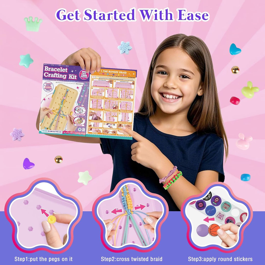 Kit de fabricación de pulseras de la amistad con caja de almacenami...