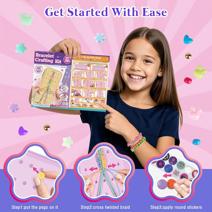 Kit de fabricación de pulseras de la amistad con caja de almacenami...