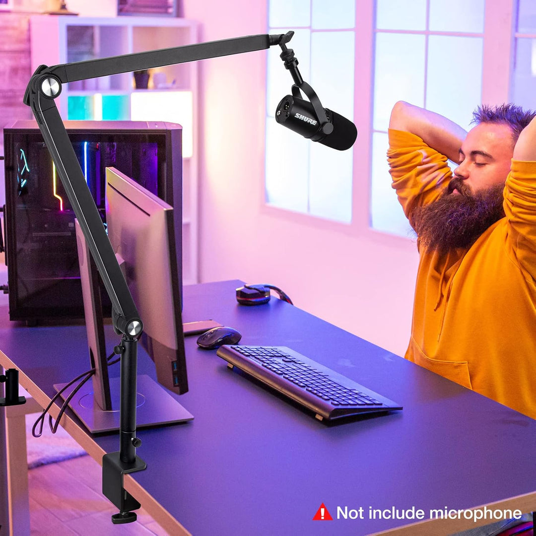 Blue Yeti - Brazo Boom con tubo de extensión, brazo de micrófono co...
