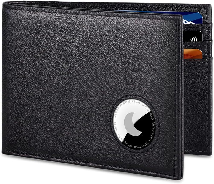 VISWORLD Billetera para hombre con soporte para Airtag, billetera b...