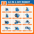 AESGOGO Kits de robot de energía solar STEM 12 en 1, juguetes para niños de 8 a 13 años, kit de construcción de robot educativo científico para niños, juego de experimentos de bricolaje, regalos de cumpleaños para niños de 8, 9, 10, 11, 12 años, niños y