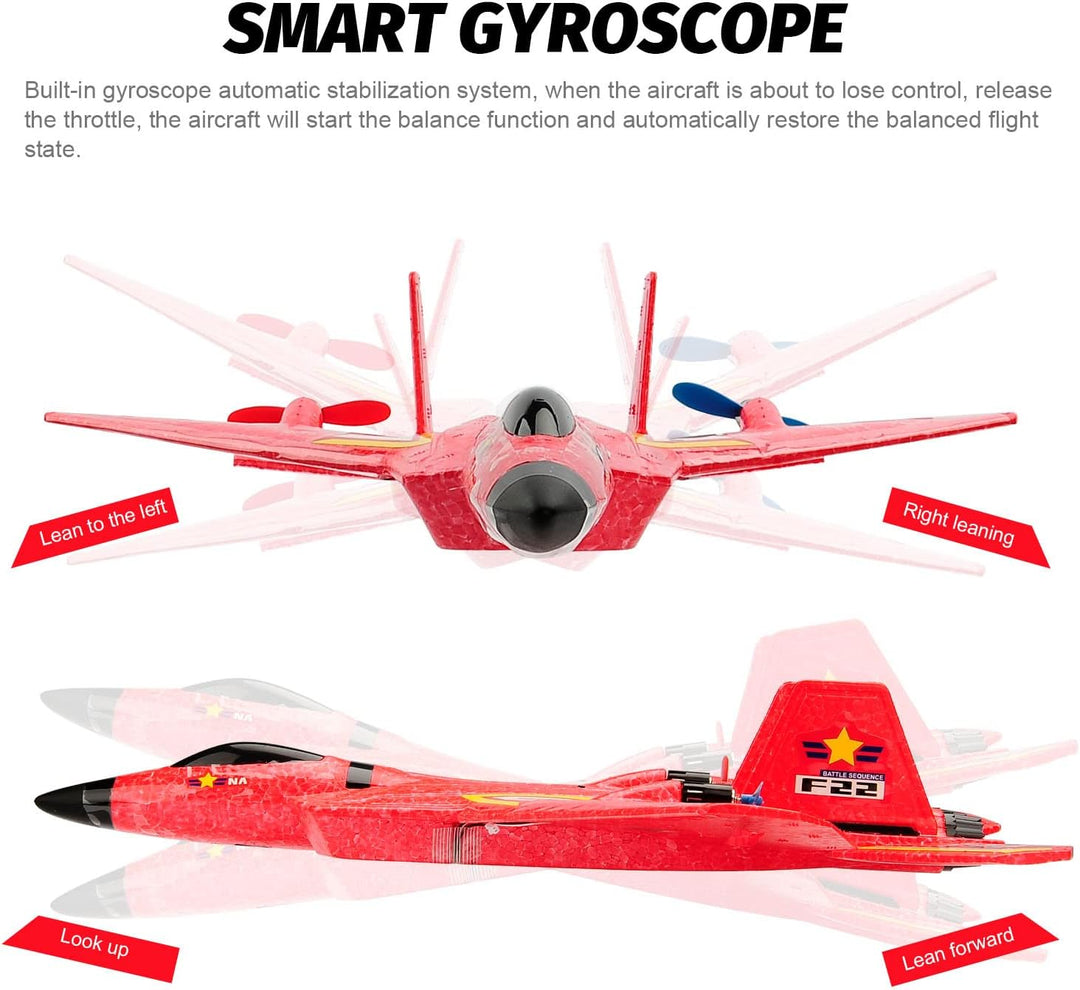 RoofWorld Avión RC, avión RC F22 listo para volar, avión de control...