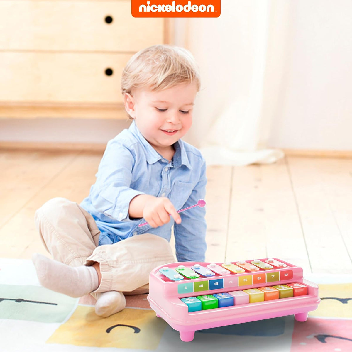 Lollipop Paw Patrol Xilófono y piano 2 en 1 – Juguete musical interactivo para niños pequeños – Canciones reales, diversión educativa que ofrece modos de xilófono y piano en un juguete encantador (Paw Patrol Purple)