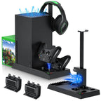 MENEEA Cooling Fan & carga Stand para Xbox Series X Console & Controller