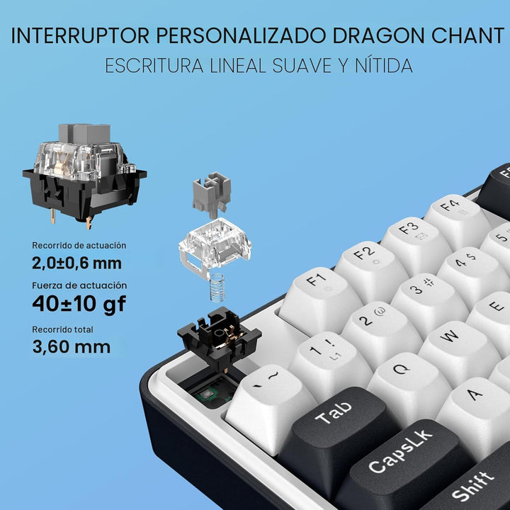 Redragon K689 - Teclado para juegos con cable y junta de goma RGB,...