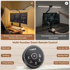 Lámpara Lámparas de escritorio LED para oficina en casa - Lámpara de arquitecto de cuidado de los ojos con abrazadera, monitor de computadora de doble cabezal Luz de escritorio de trabajo con control remoto: Lámpara de mesa de escritorio flexible