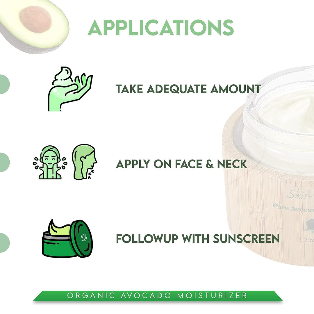 Shira Shir Crema hidratante orgánica de aguacate para piel madura s...