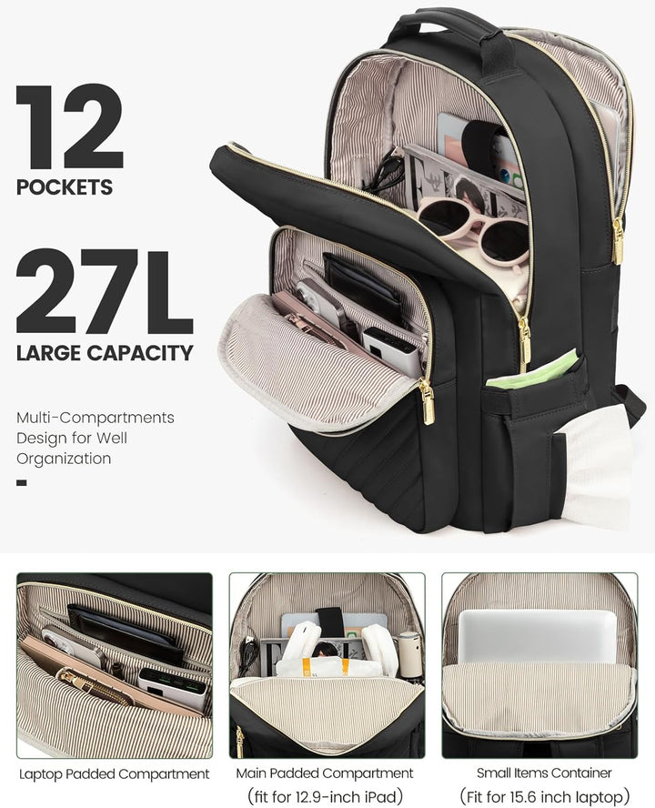 LOVEVOOK Mochila bolso para laptop para mujeres, bolsas de computad...