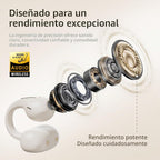 Auriculares con clip, auriculares inalámbricos Bluetooth 6.0 de oreja abierta con control táctil, diseño ligero de clip para la oreja, auriculares deportivos aptos para gafas para correr