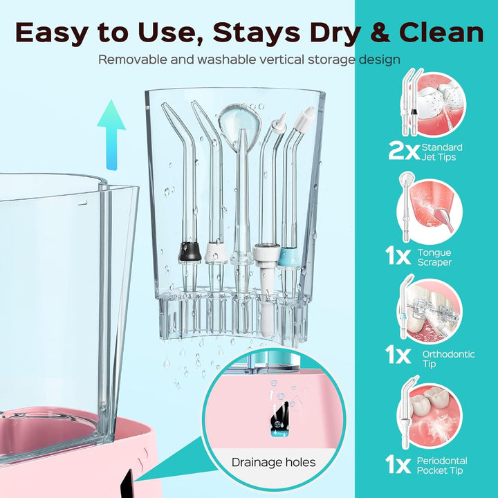 COSLUS - Hilo dental avanzado con agua para dientes: 2 modos y 12 c...