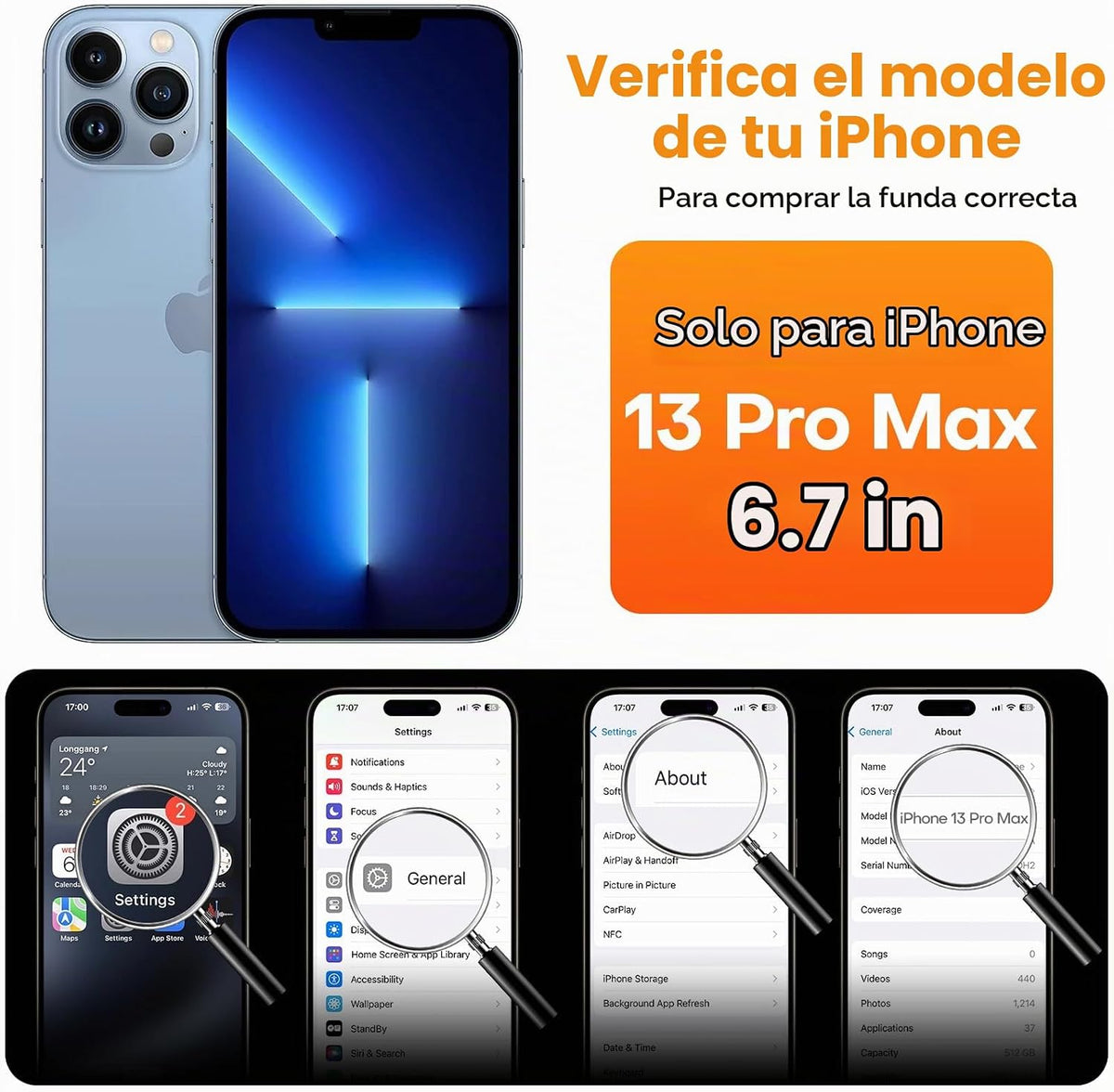 ImpactStrong Protector magnético diseñado para iPhone 13 Pro Max [protección de cámara] [prueba de caídas de grado militar] [compatible con MagSafe] Funda de teléfono delgada translúcida mate (6.7