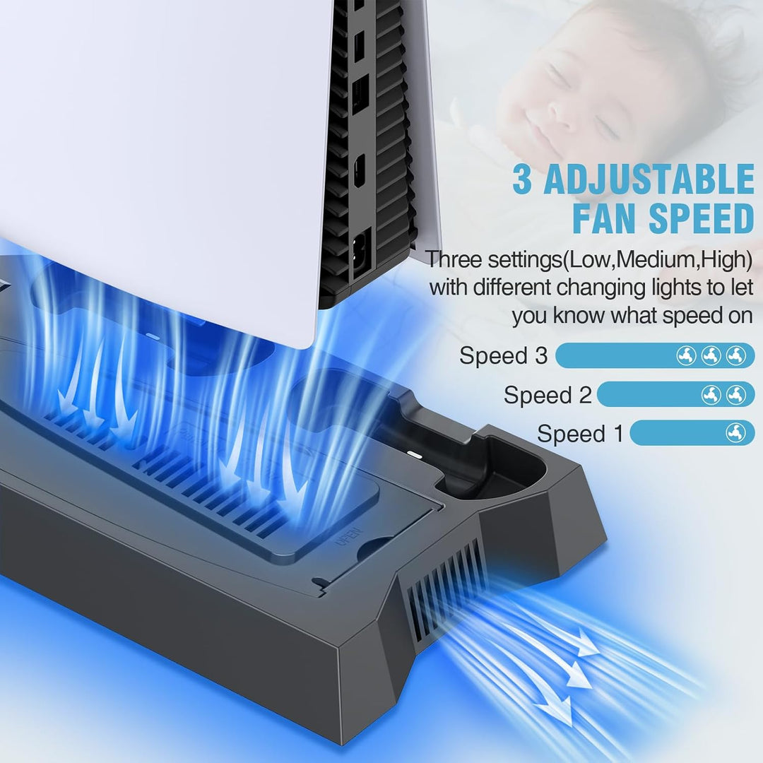 Soporte PS5\/PS5 Slim\/PS5 Pro y estación de refrigeración con esta...