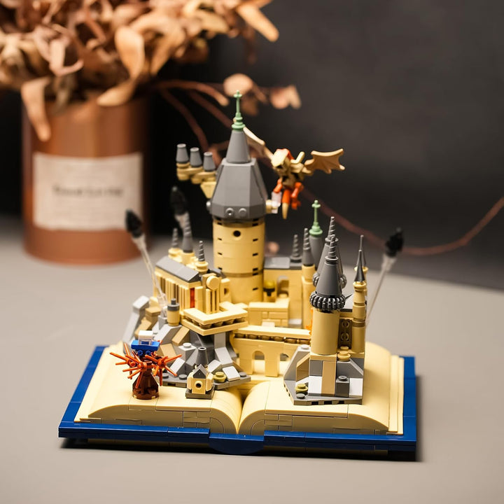 Juego de construcción de libro de castillo compatible con