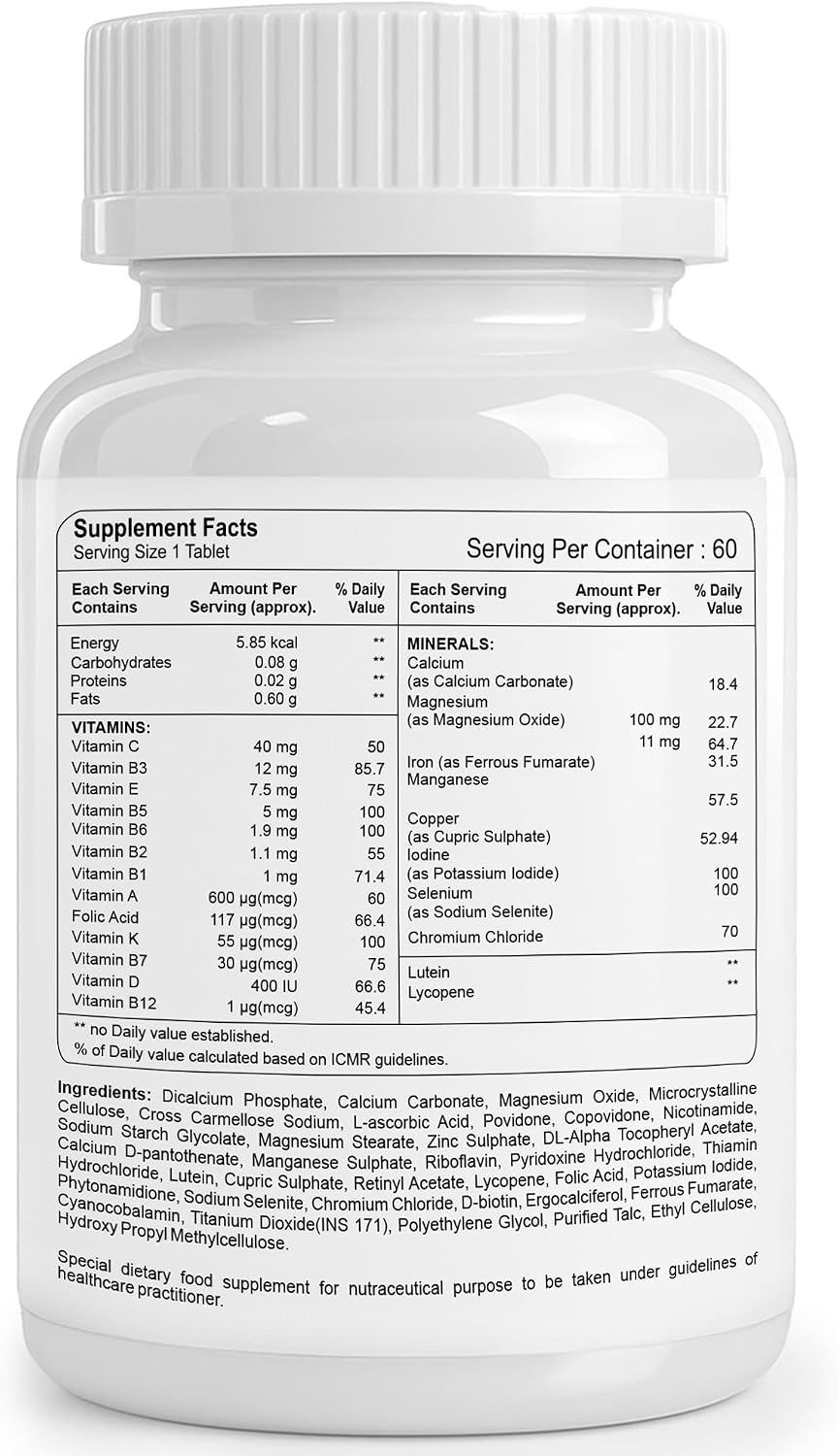 Healthvit Cenvitan Hombres Multivitaminas y Multiminerales Tabletas...