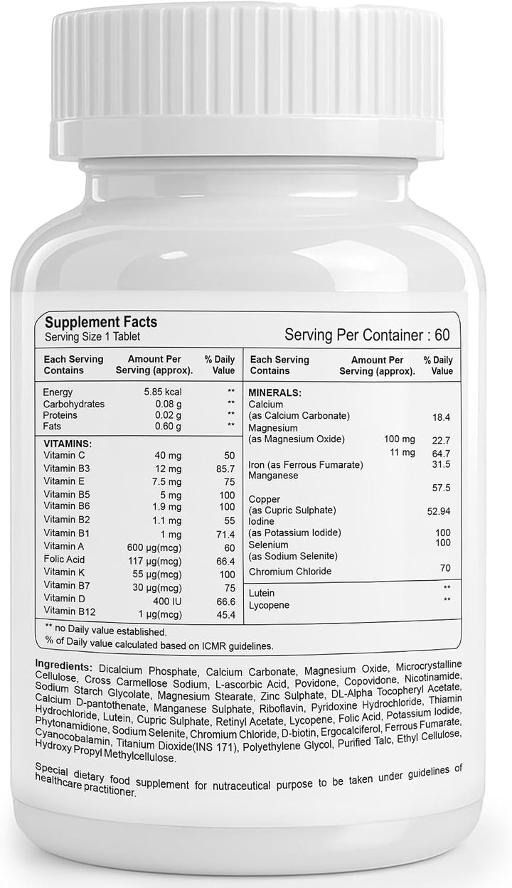 Healthvit Cenvitan Hombres Multivitaminas y Multiminerales Tabletas...