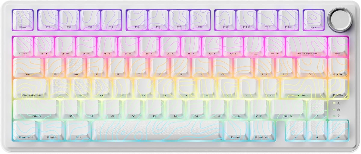 X XVX M75 Teclado mecánico inalámbrico 75% para juegos, BT5.0\/2.4G...