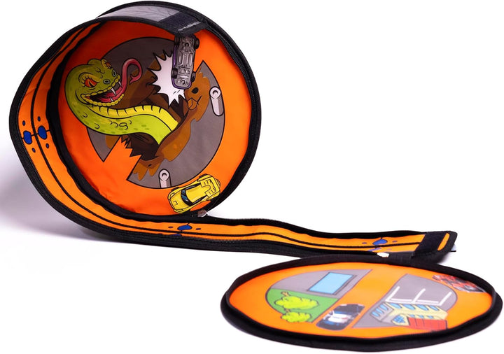 Hot Wheels Tara Toy: ZipBin Wheelie Track Pack - Se despliega en un...