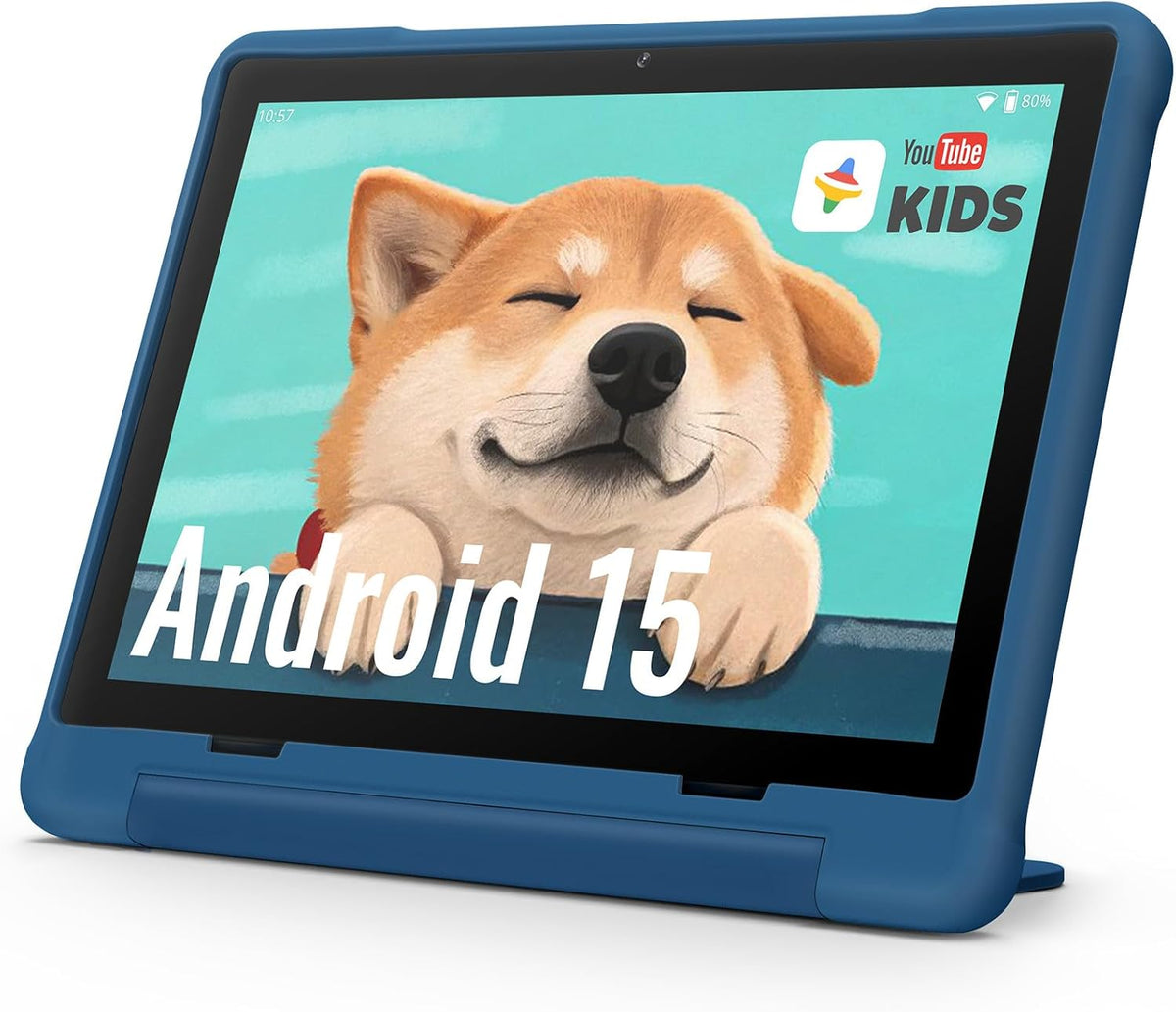 UEMXDOX Tableta para niños, Android 15, tableta para niños de 3 años en adelante, Azul