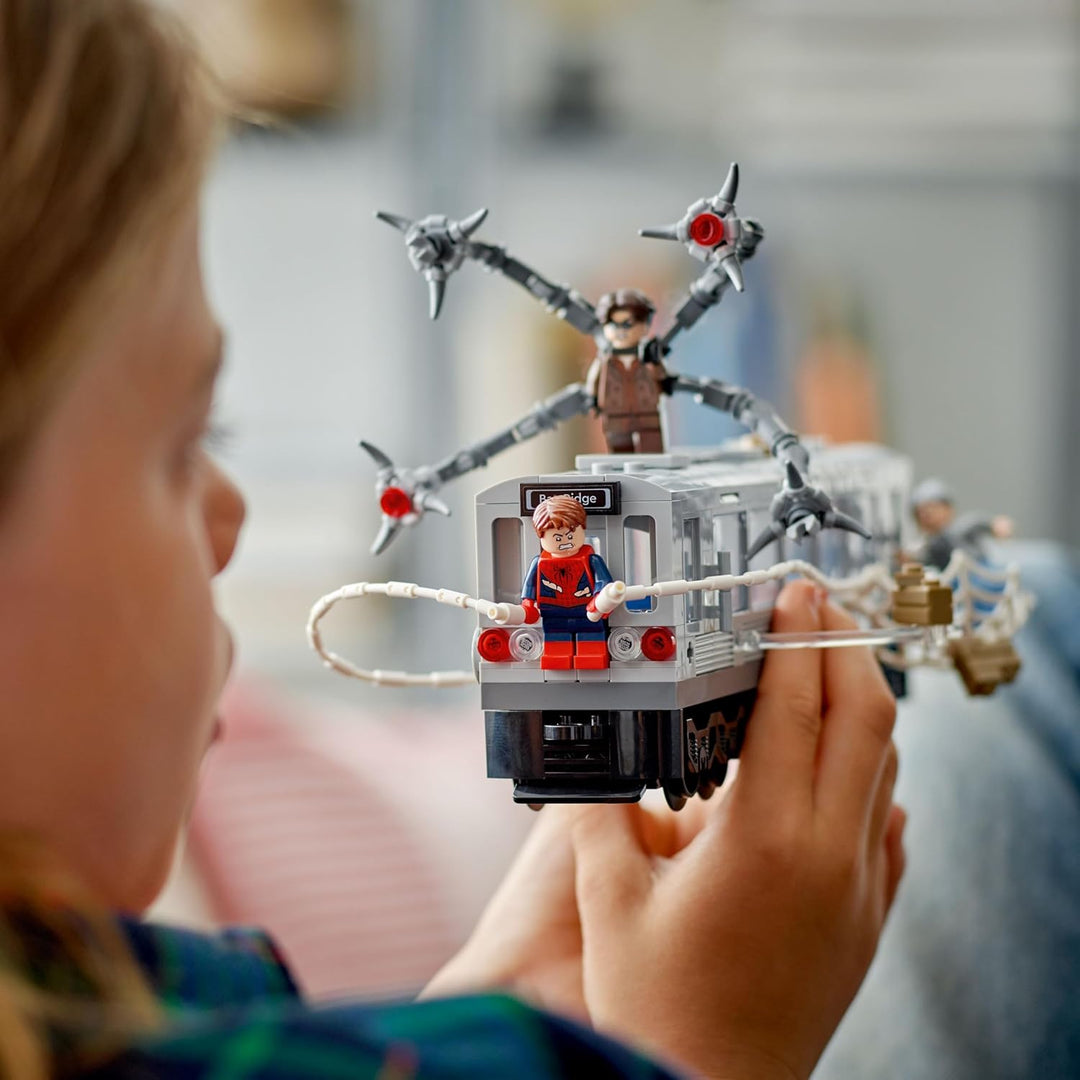 LEGO Marvel Spider-Man vs Doc Ock Subway Train Scene -
