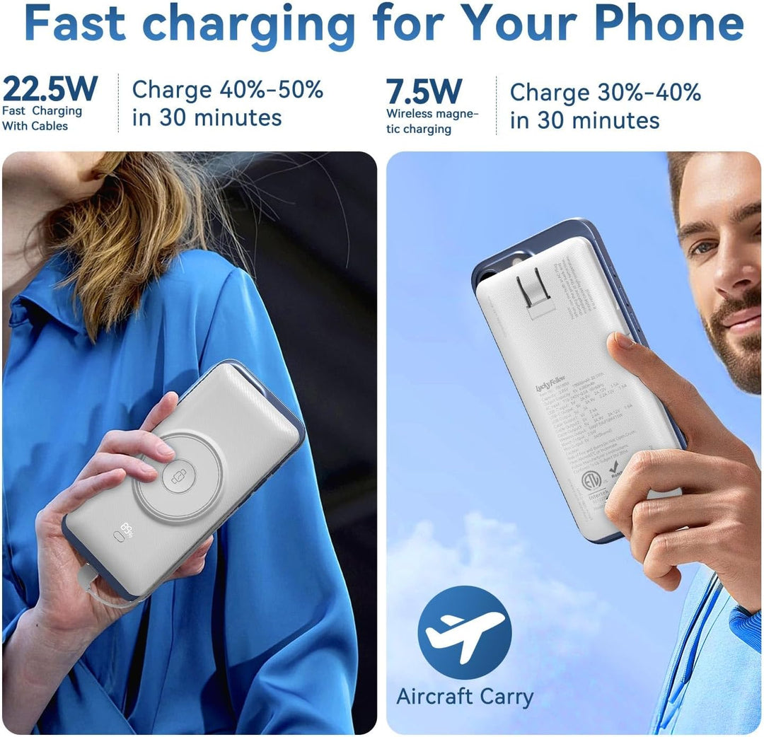 Cargador portátil magnético de 10000 mAh para iWatch e iPhone, banc...