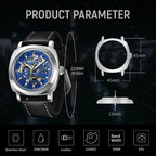 BENYAR Reloj Automático Mecánico de Esqueleto para Hombre de Vestir