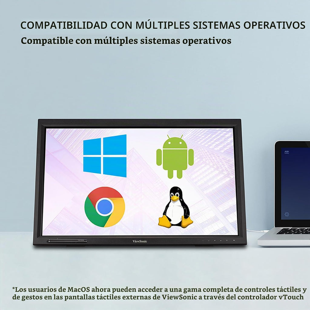 ViewSonic TD2423D Monitor de pantalla táctil de 24 pulgadas 1080p,...